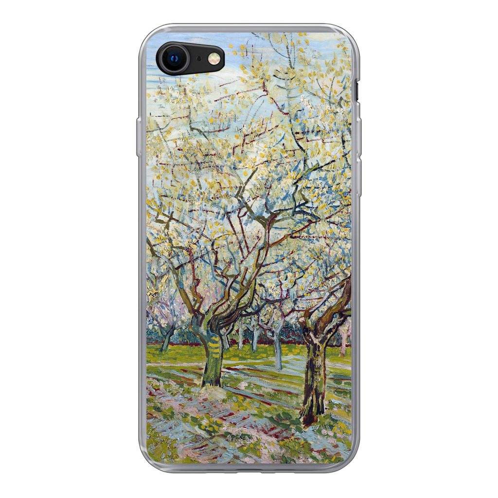 MuchoWow Handyhülle Schutzhülle Hülle für iPhone 8 Blühender Obstgarten - Vincent van Gogh Silikon Softcase Handy Hülle - Schutzhaube