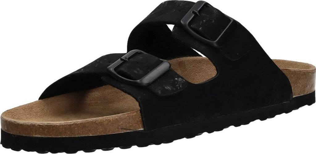 Alyssa Damen-Pantolette mit Tieffußbett Schwarz-Bronze, Farbe:schwarz, EU Größe:37