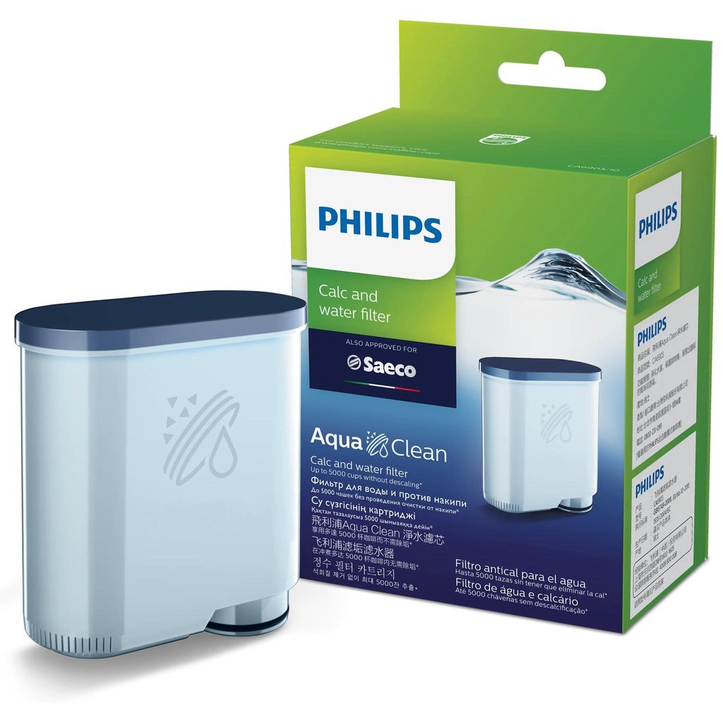 Philips Saeco Aqua Clean Kalk- und Wasserfilter für Kaffeevollautomaten, bis zu 5000 Tassen, 1 Stück (CA6903/10)