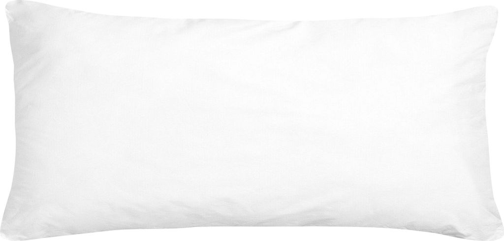 BELIANI Kopfkissen Weiß Mikrofaser-Bezug 40 x 80 cm Hoch mit Polyester-Füllung Rechteckig Weich Bettkissen für Allergiker Geeignet Schlafzimmer
