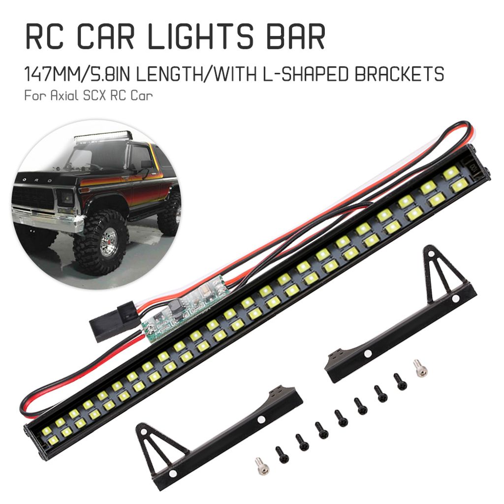 Car LED Lights Scheinwerfer Lichtleiste für 1/10 RC Rock Crawler Axial SCX10 D90 