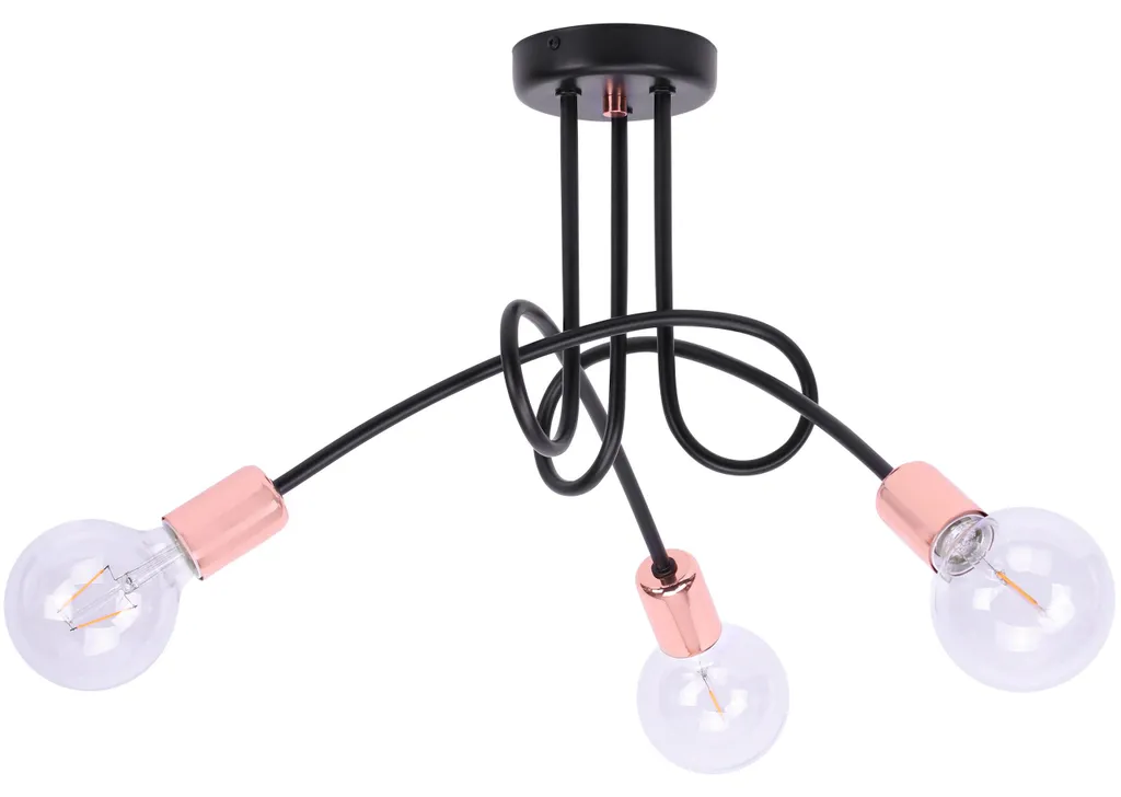 Suspension design cuivre au style loft rétro de 30cm de diamètre