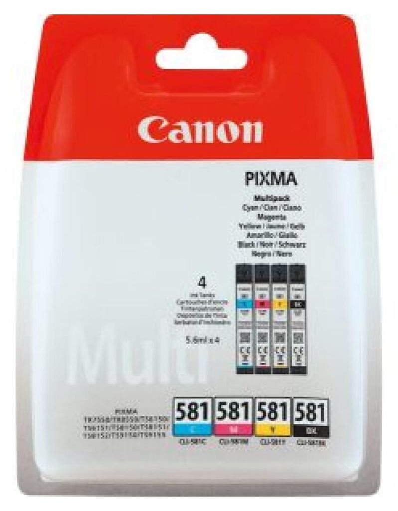 Canon CLI-581XL BK/C/M/Y Photo Value Pack, Hohe (XL-) Produktbild 