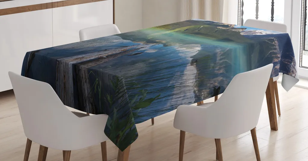 Tovaglia Impermeabile 140x200 ABAKUHAUS Serenity Emerald Lake Chic