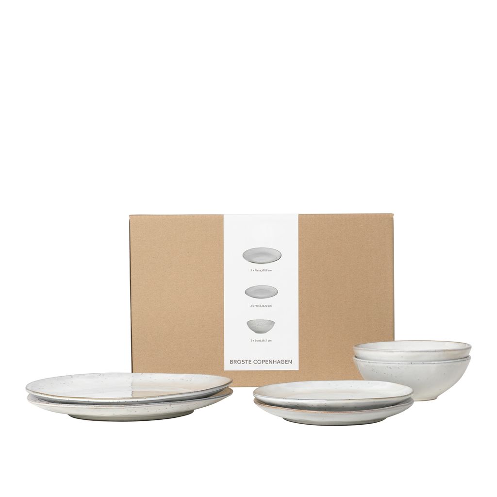 Broste Copenhagen Nordic Sand Geschirsets mittag für zwei