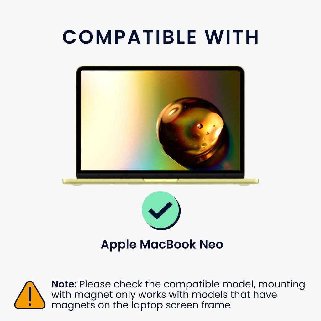 kwmobile Sichtschutzfolie Apple MacBook Neo – Magnetischer Privacy Screen – Anti Spy Filter