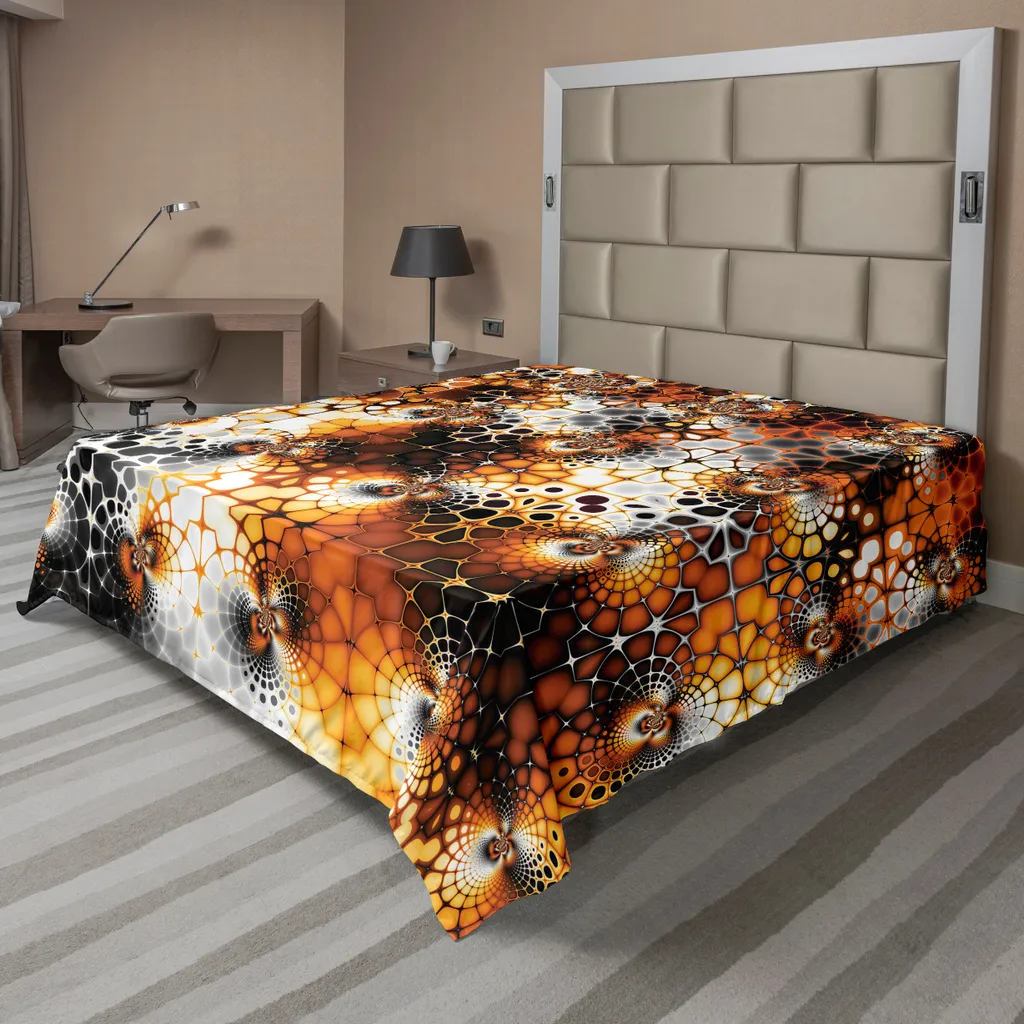 Lenzuolo Mosaico Vintage ABAKUHAUS Arancio 244x205 cm