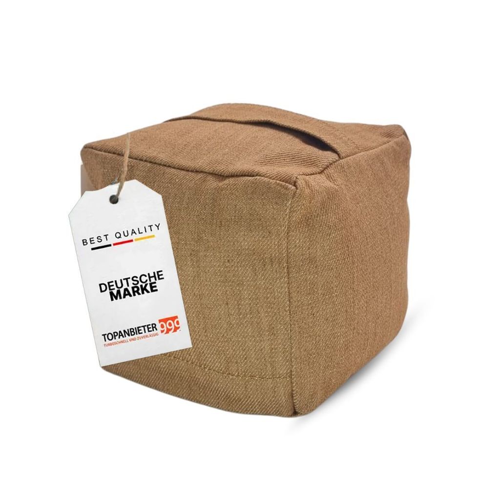 TOPANBIETER 999 Türstopper Cube braun Bodenstopper Tür Stopper Türkeil Türsack