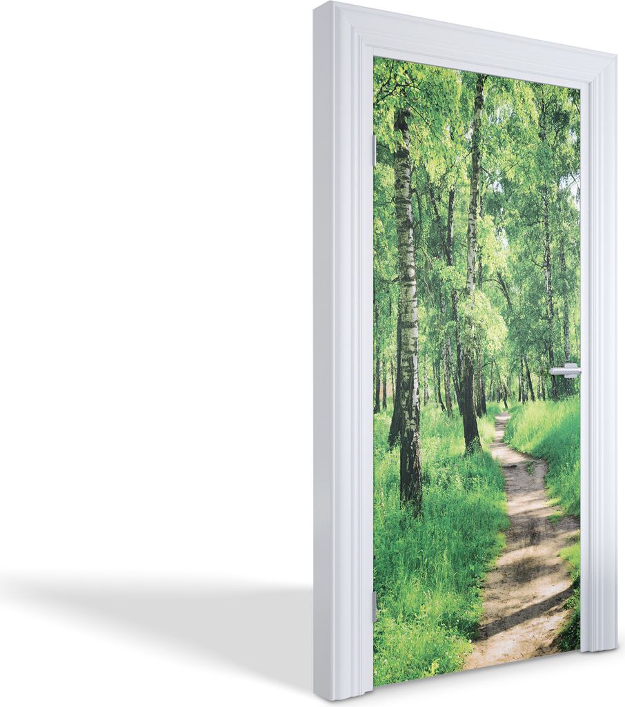 Innentür Folie Modern Selbstklebende Wandsticker Personalisiert - Waldweg - 95 x 205 cm