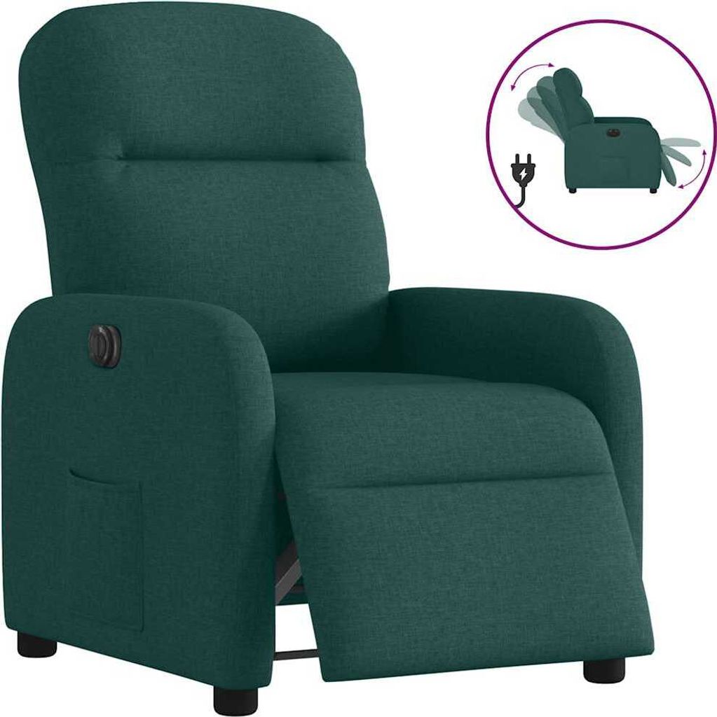 Maison Exclusive - Relaxsessel Elektrisch Dunkelgrün Stoff