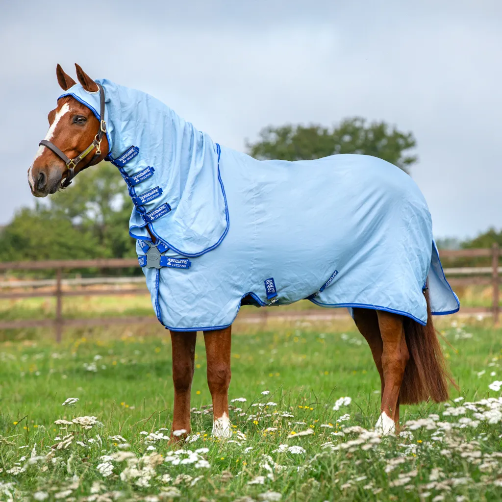 Amigo Ripstop Pony Hoody Bleu - Couverture Anti-UV et Anti-Déchirure
