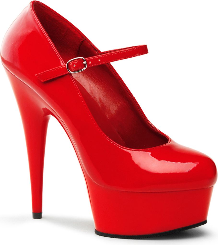 DELIGHT-687 Damen Pumps von Pleaser, Rot , EU 43, US 13