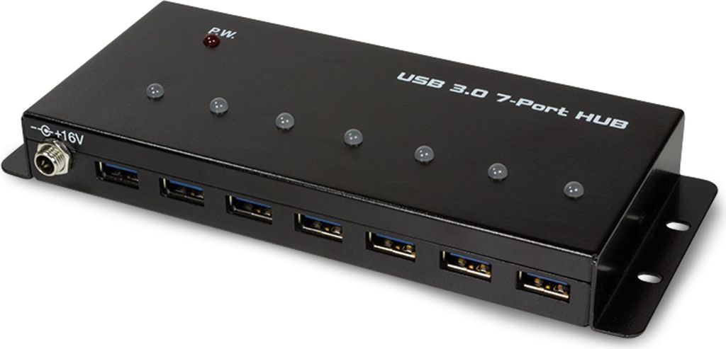 Logilink USB 3.0 HUB 7-port, Metall Industrieausführung