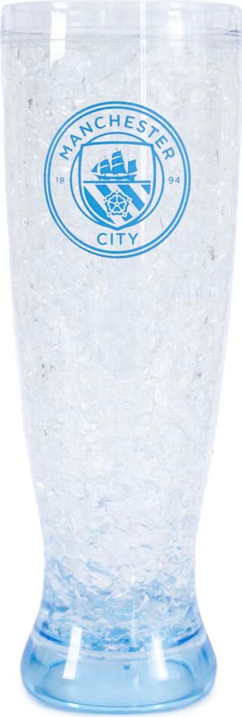 Manchester City FC - Gefrierbecher, Schmal TA12540 (Einheitsgröße) (Transparent/Blau)