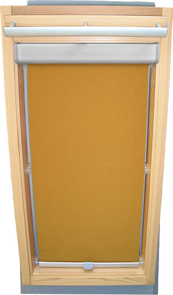 Rollo für VELUX Dachfenster Sichtschutz mit BLENDE und Haltekrallen VL Y/VU Y/VKU - Y99 - ocker