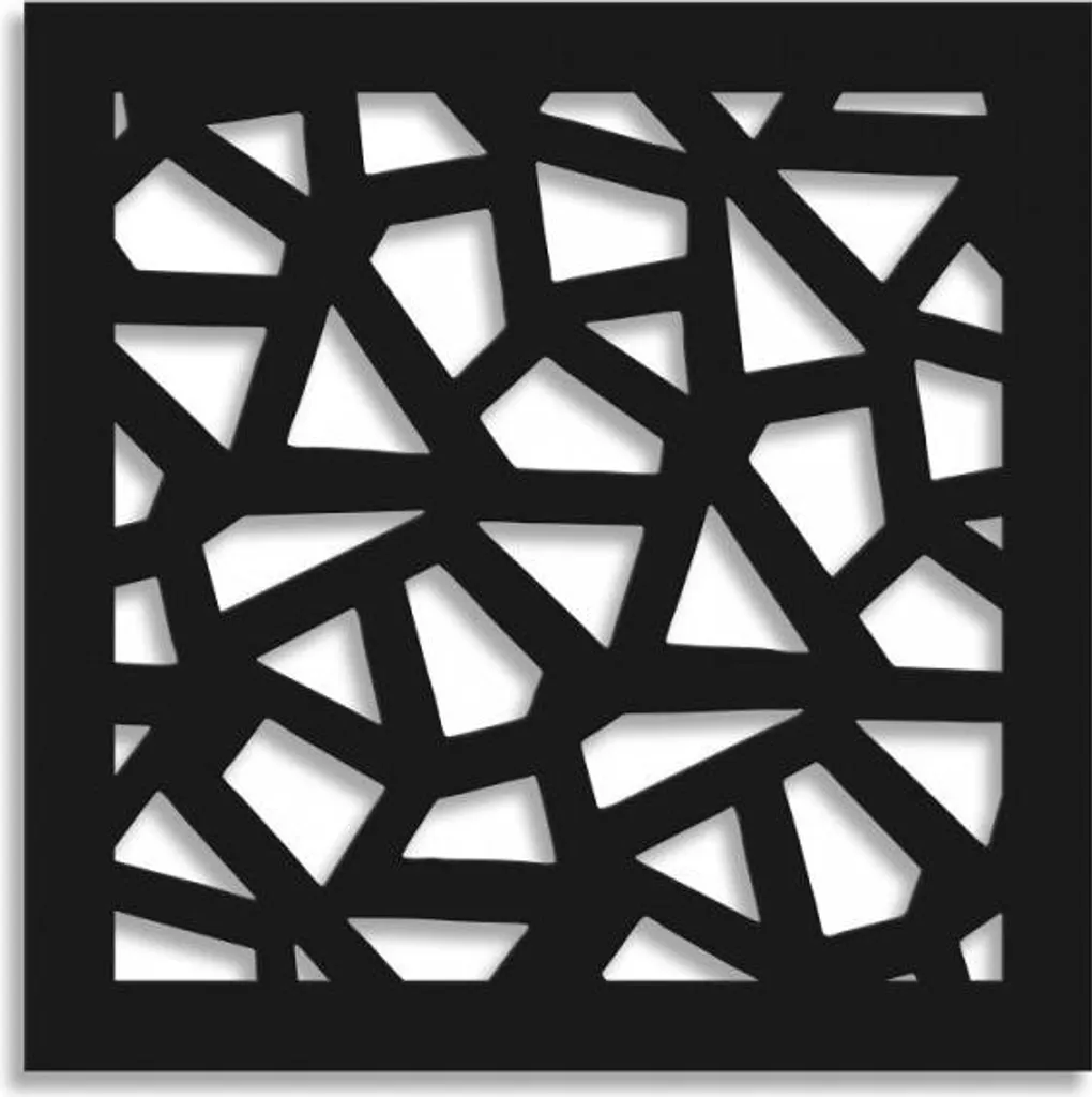 Pannello Divisorio PVC SEGMENTI 98x98 Nero - Frangisole Decorativo Esterni