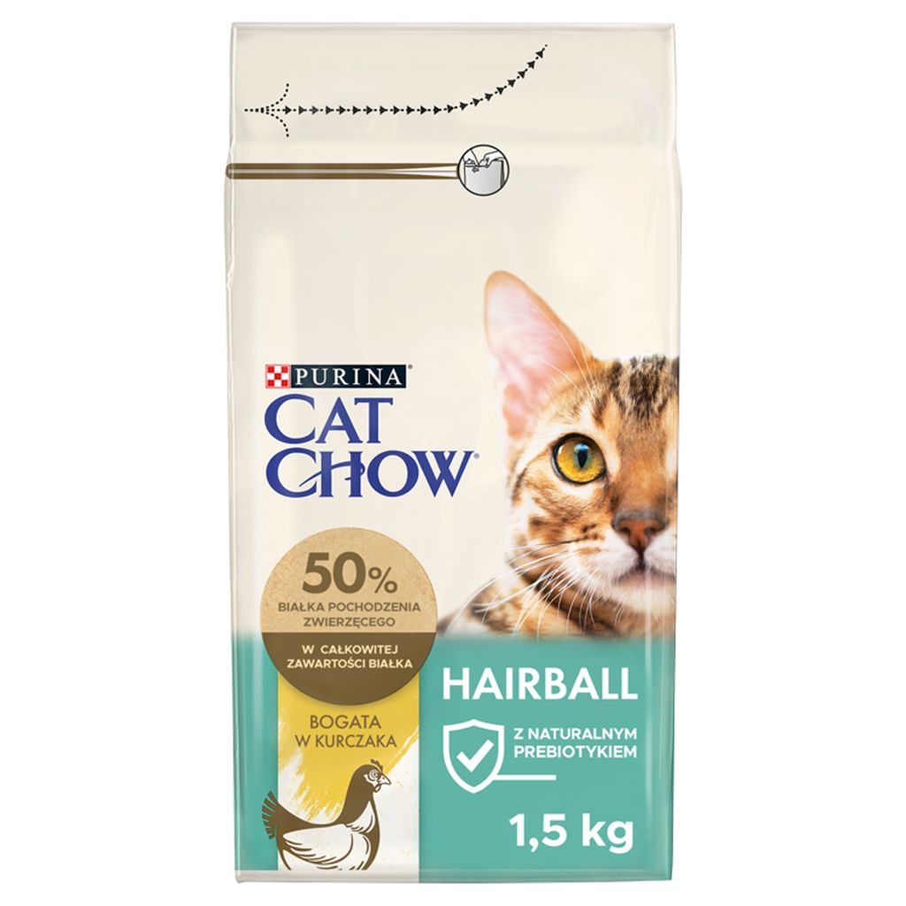 Purina CAT CHOW HAIRBALL CONTROLL Adult Pollo Katzenfutter 1,5 Kg