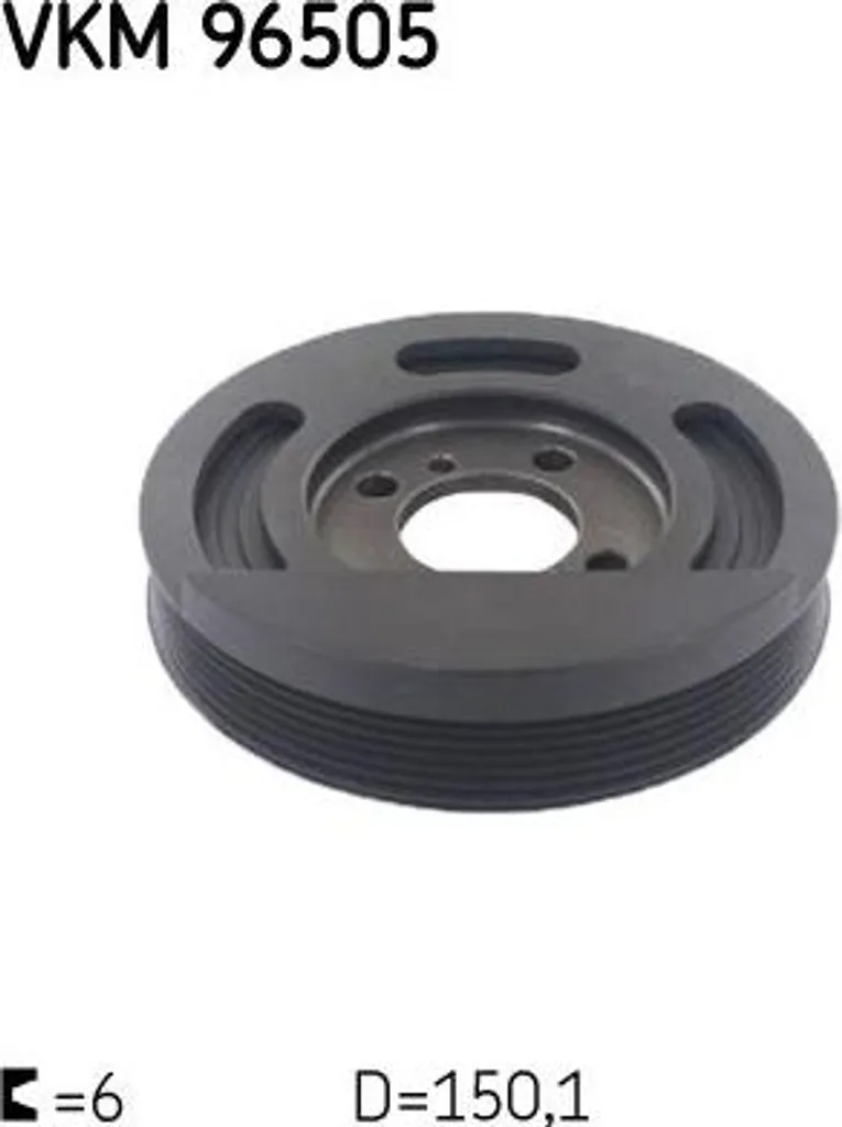 Poulie Damper de vilebrequin SKF VKM 96505 compatible Accent et Matrix