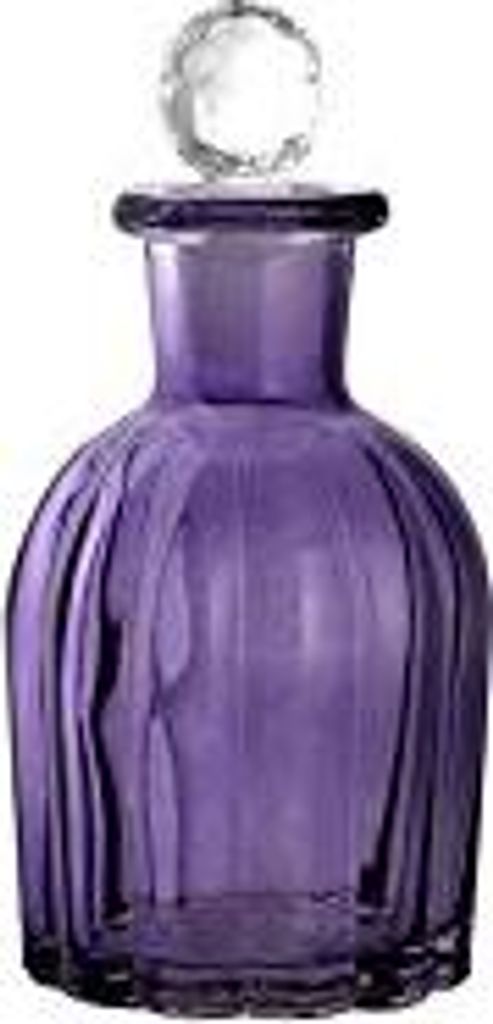 H&H 8149200 Set mit 2 violetten Glasflaschen, 16 Kugelverschlüsse, Badezimmermöbel und Zubehör
