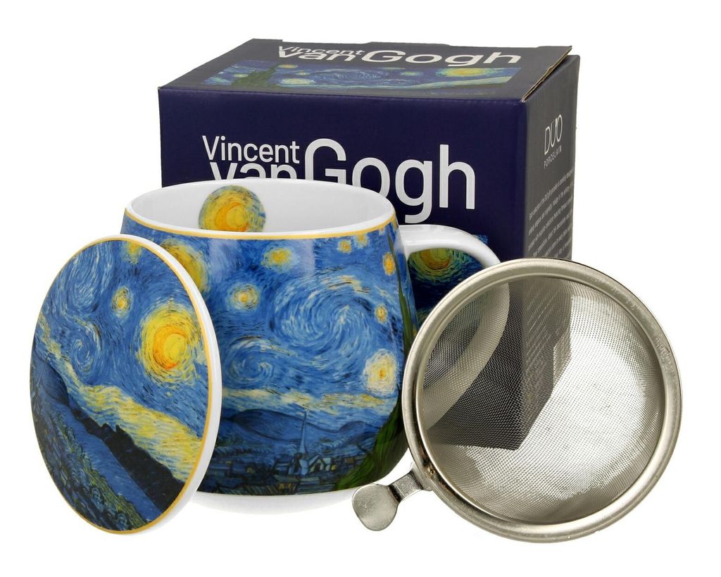Tazza da caffè Duo Van Gogh Starry Night in porcellana, Immagine del prodotto 