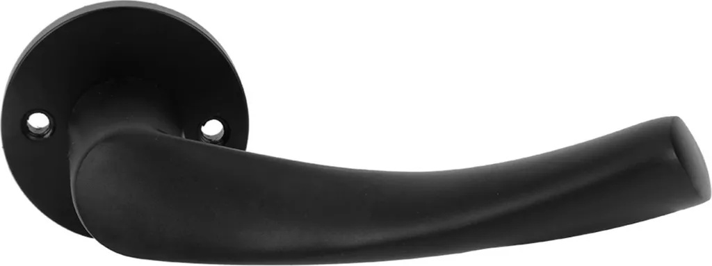 Serrure de porte noire pour chambre - Modèle silencieux avec poignée