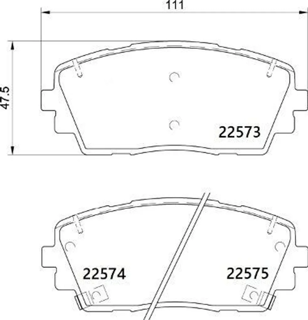 Brembo P 30 115 Plaquettes de Frein OE 581011YA10 pour Kia Picanto TA