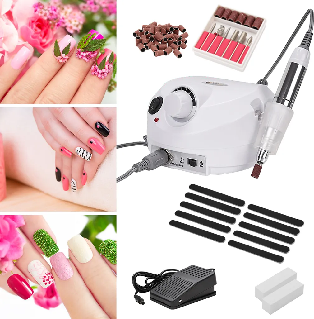 Lime à Ongles Électrique avec Kit de Ponceuses Diamantées et Pierres