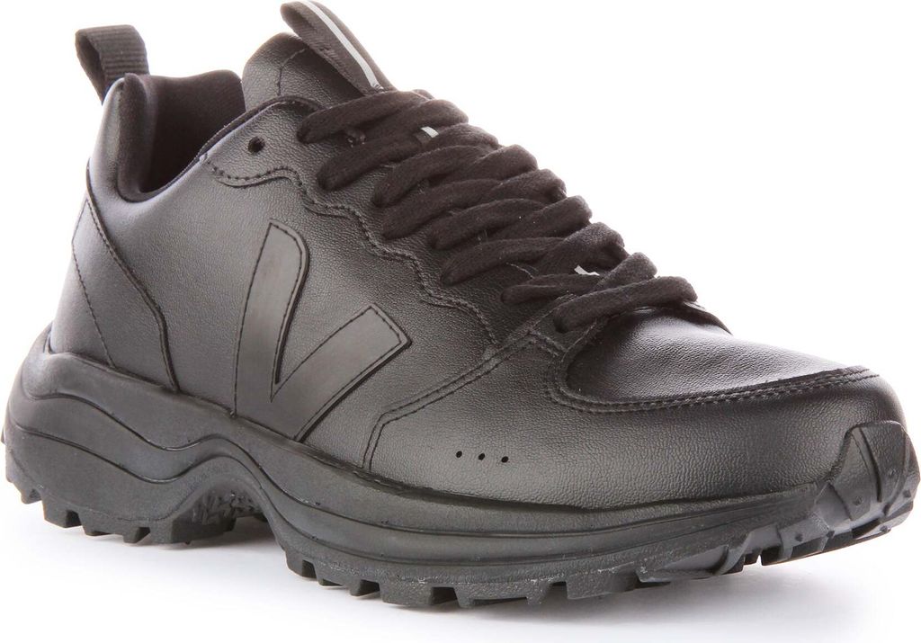 Veja Venturi CWL Herren Schnürung Kunstleder Lässige Turnschuhe Schwarz – 12 Großbritannien - 46 EU - 12 US / Schwarz