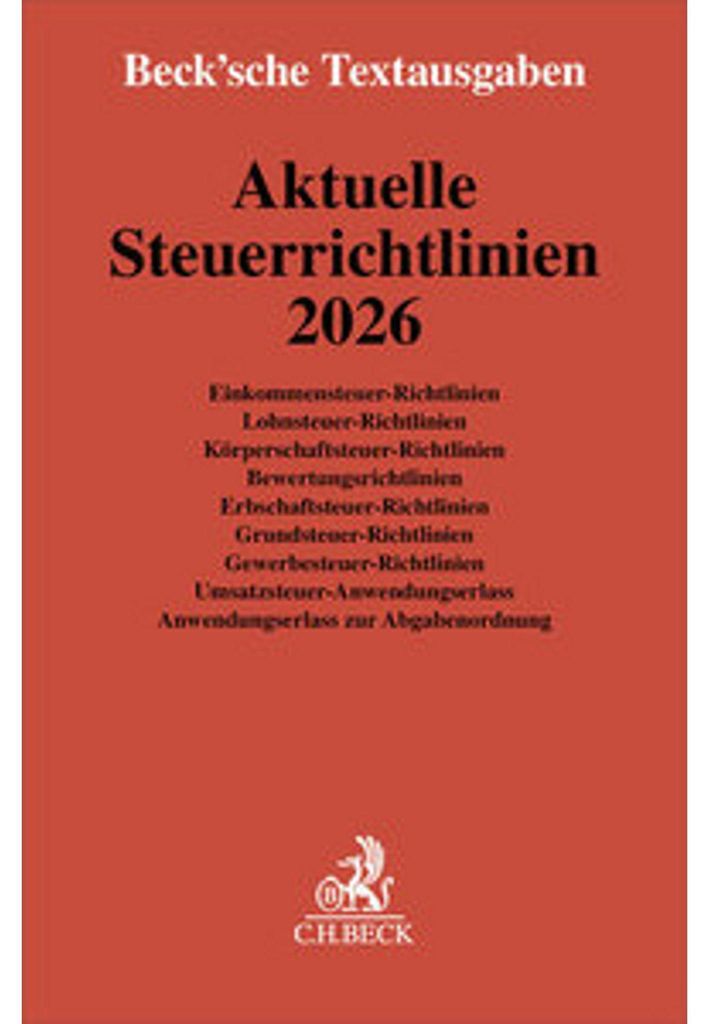 Aktuelle Steuerrichtlinien 2026