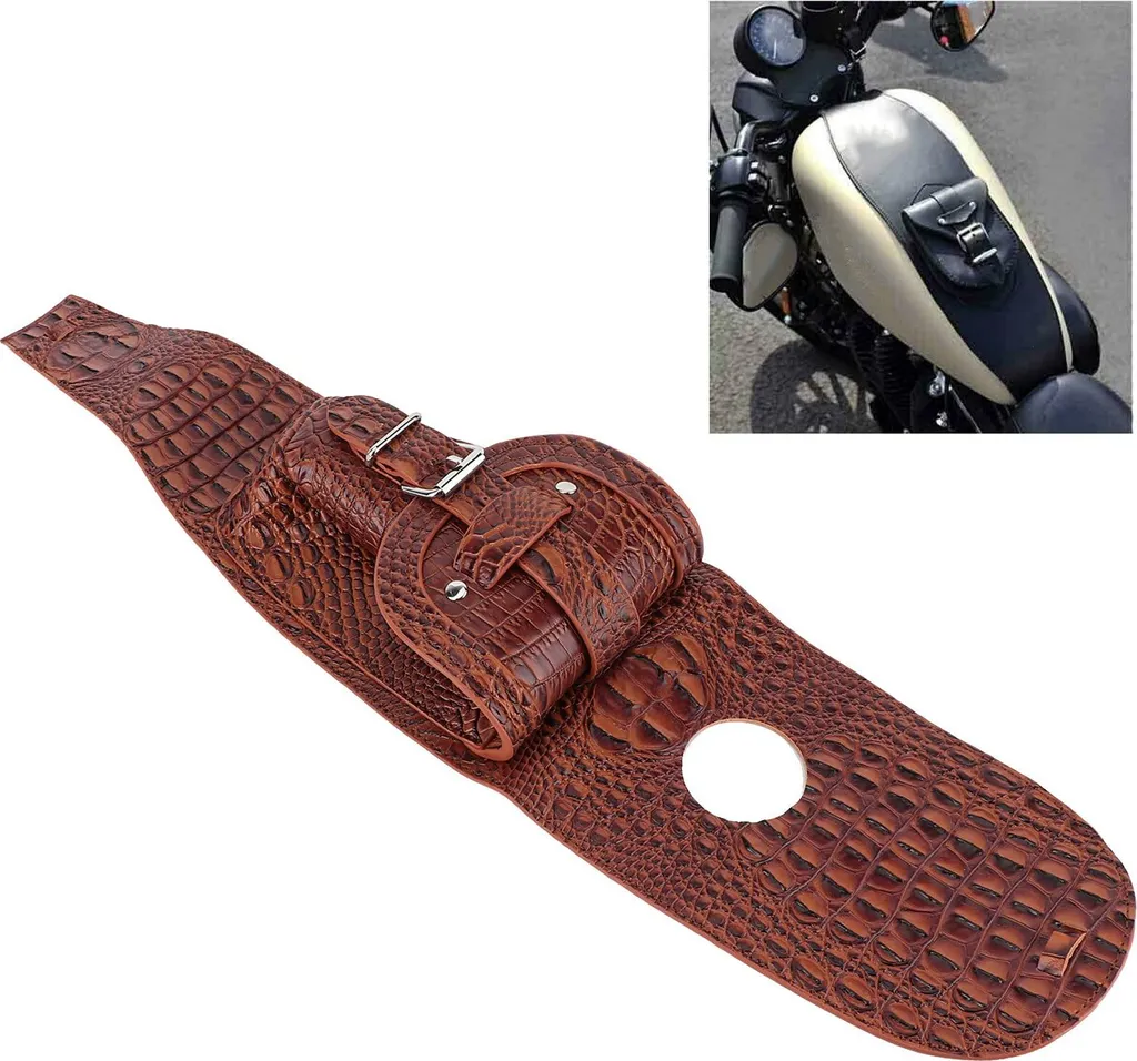 Évitez les Rayures de Réservoir Moto avec ce Panneau Cuir PU et Poche