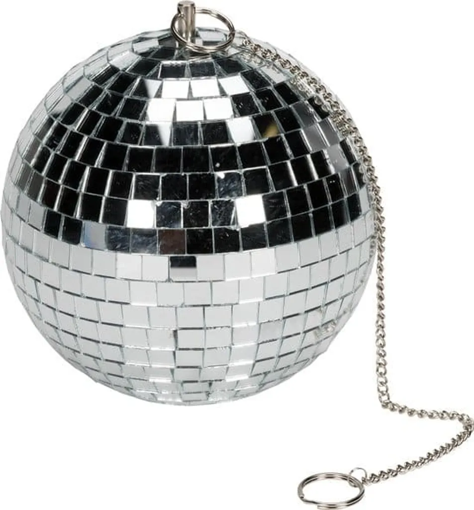 Boule à Facettes 20 cm Argentée pour Décoration de Fête et Soirée Disco