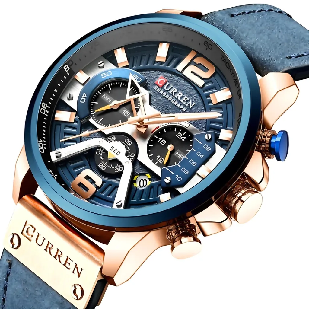 Manike 8329 Orologio Cronografo Uomo Quarzo - Pelle e Acciaio Elegante