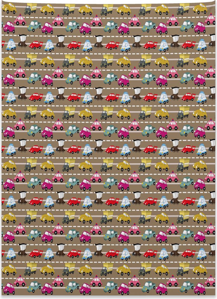 Abakuhaus Autos Wandteppich, Retro Fahrzeuge auf der Autobahn aus Weiches Mikrofaser Stoff Kein Verblassen Klare Farben Waschbar, 110 x 150 cm, Meh...