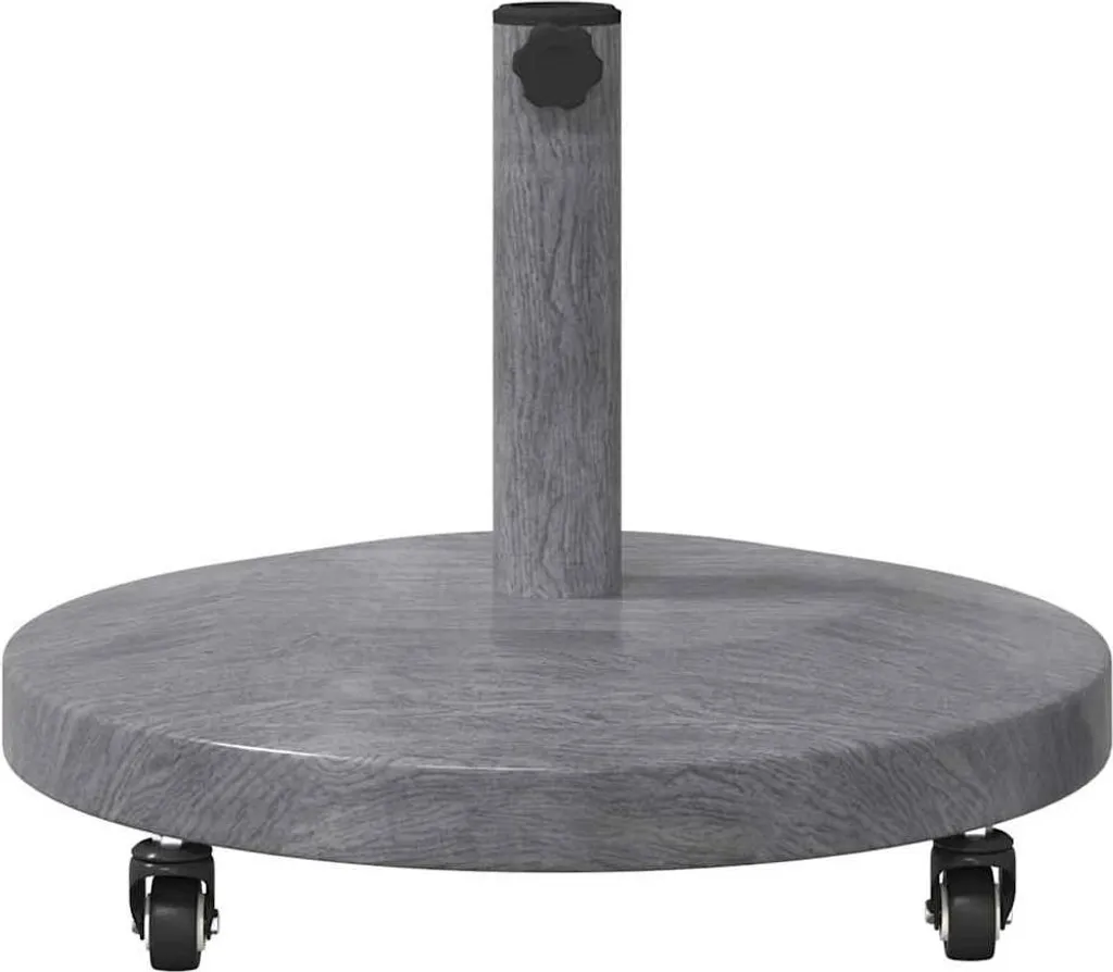 Base per Ombrellone 48x48x32 cm Grigio Scuro - Testata nel Vento - 5