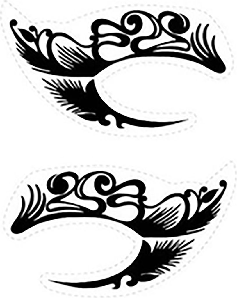 2 Stück Augen-Tattoo-Aufkleber, DIY, temporär, wasserdicht, klarer Druck, tolle Klebrigkeit, Einweg-Lidschatten, Eyeliner, Gesichtsaufkleber, Hal...