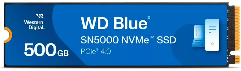 WD Blue SN5000 500 GB, SSD, (PCIe 4.0 x4, NVMe, M.2 2280) Produktbild 