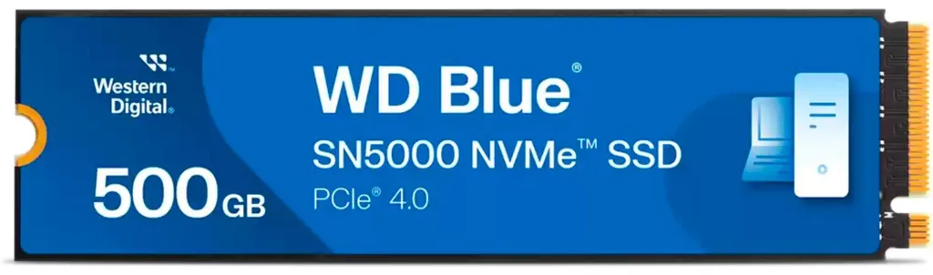 SSD Interne WD Blue SN5000 500GB NVMe PCIe 4.0 - Stockage Rapide M.2