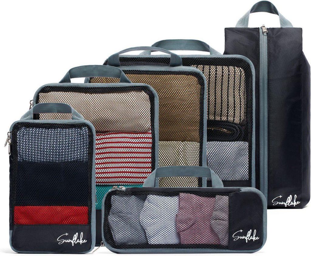Sunflake Kompressions-Packwürfel – 6er-Set, Packing Cubes, Produktbild 