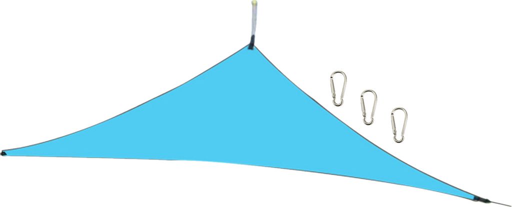 13 Fuss Regenfliege UV-bestaendiges Sonnensegel-ueberdachung Wasserdichtes strapazierfaehiges Dreieck 210T Polyester-Markisen-Sand-Sonnenschutz fue...