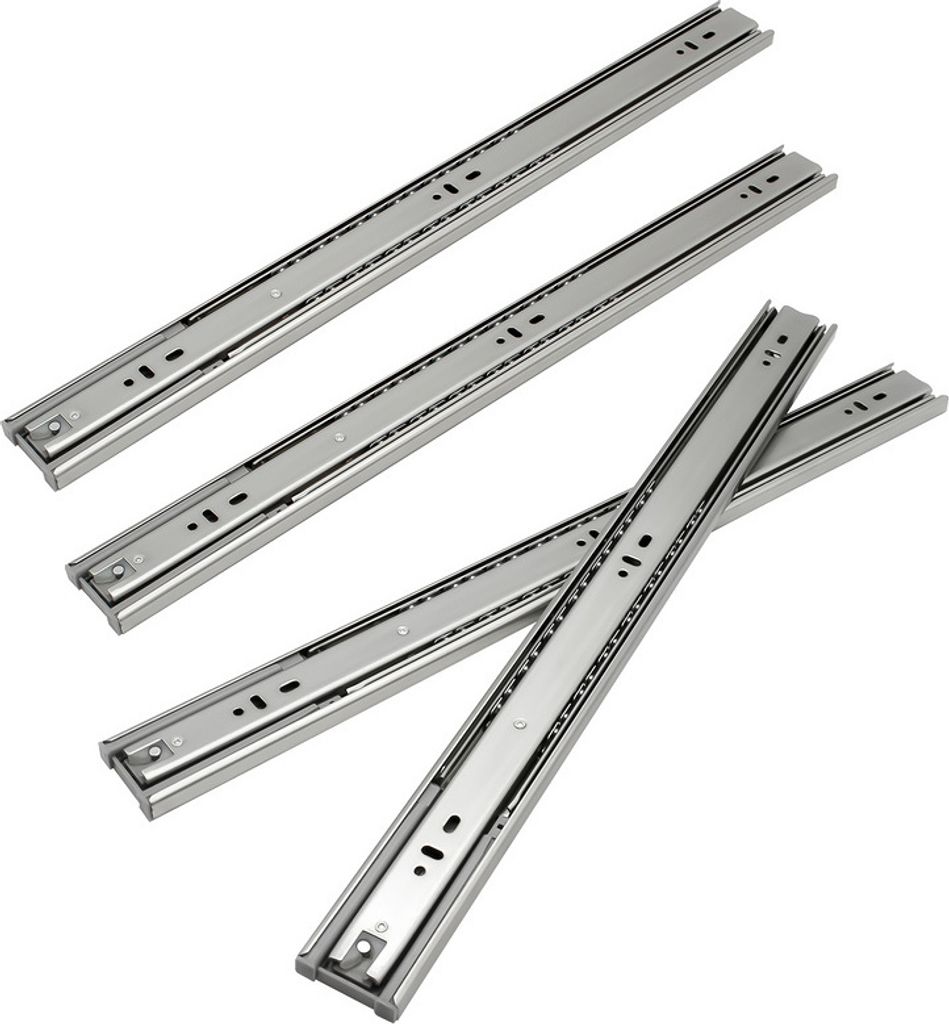 TolleTour Schubladenschienen Schubladenauszug Auszugsschiene Rollenführung Schiene Schubladen Kugelführung Selbsteinzug Vollauszug Länge 550mm 2...