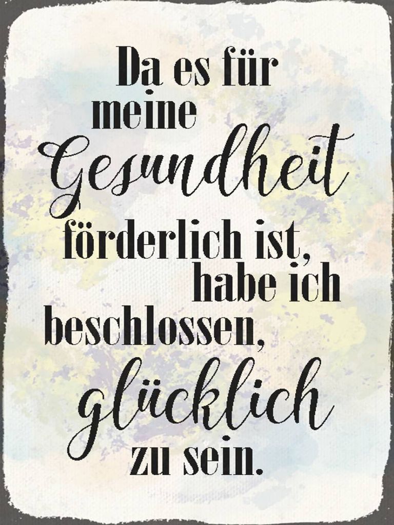 vianmo Holzschild 40x30 cm Gesundheit glücklich sein