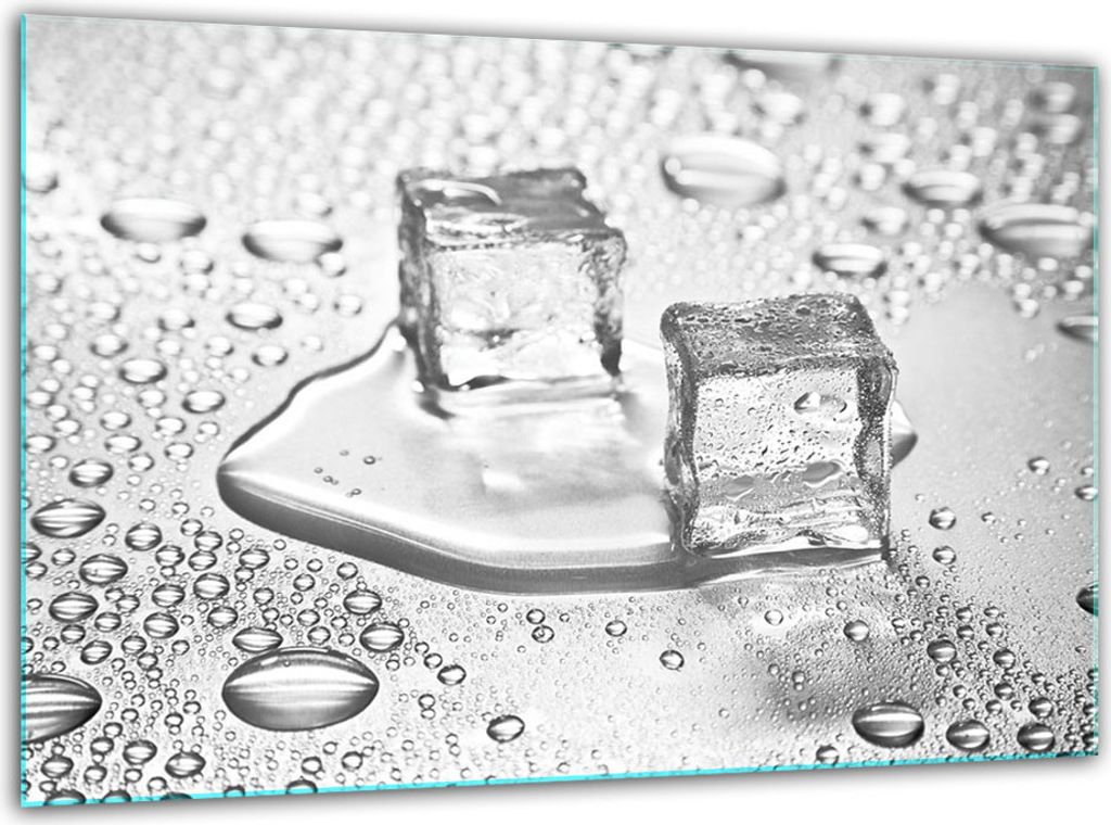 Glas Herdabdeckplatten Schneidebrett Universal 30x22cm Eis