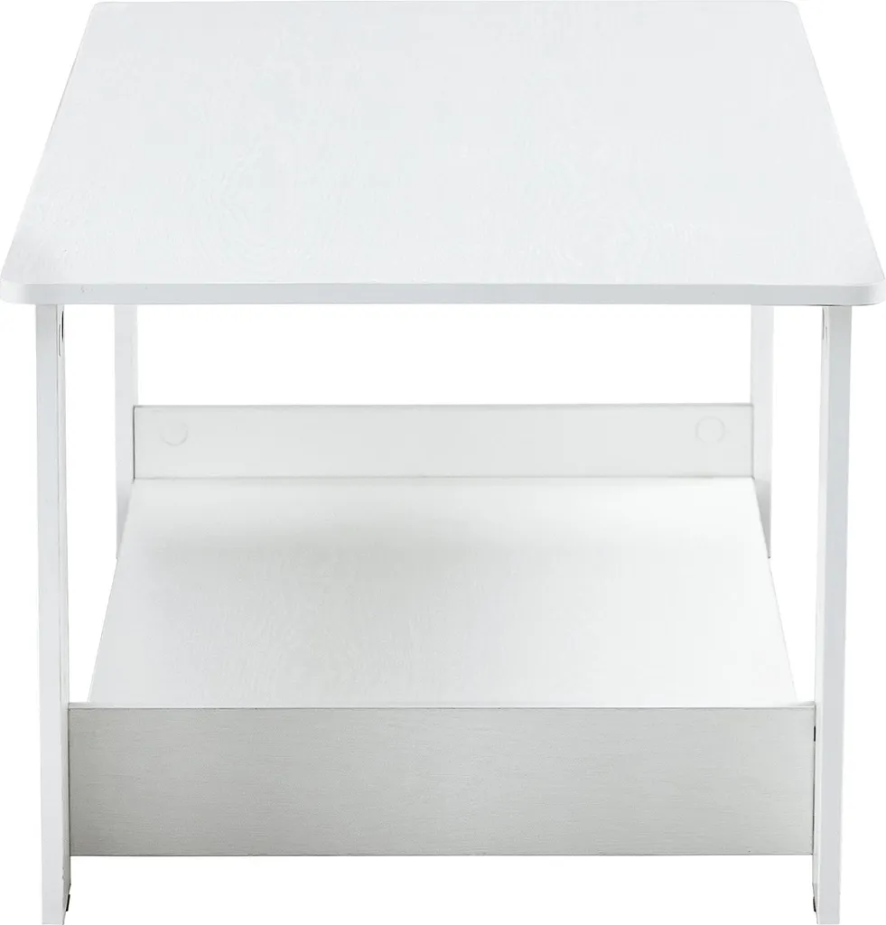Table basse pour petit salon blanche 110 cm - Idéale espaces restreints - 11