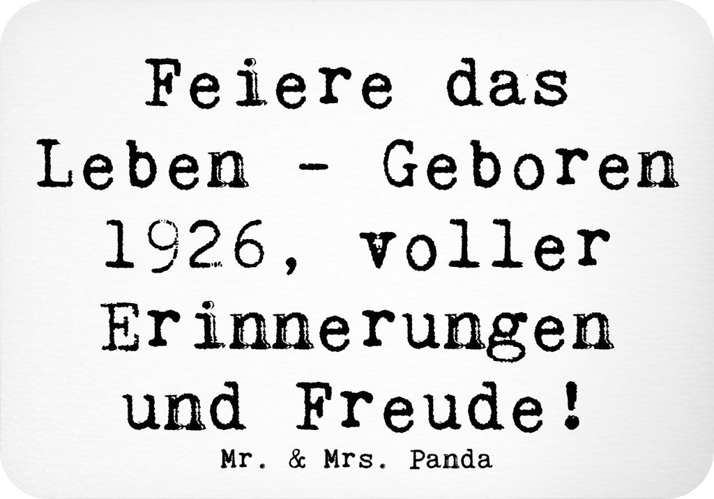 Mr. & Mrs. Panda magnet Spruch 1926 Geburtstag - Weiß - Geschenk, Geburtstagsgeschenk, Jahrgang, zettelhalter, Glückwunsch, Kühlschrankmagnet, N...