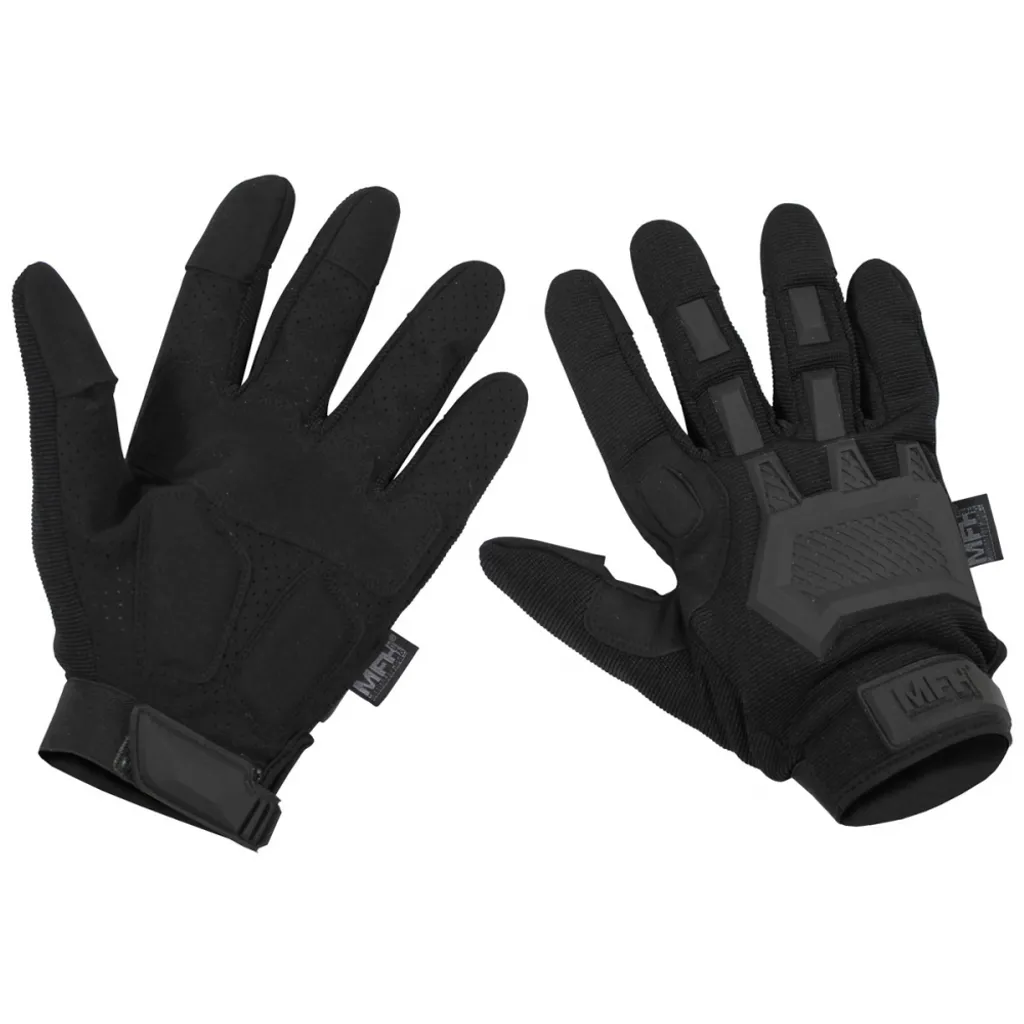 Gants Tactiques MFH Action Noir Taille L - HighDefence Haute Protection - 3