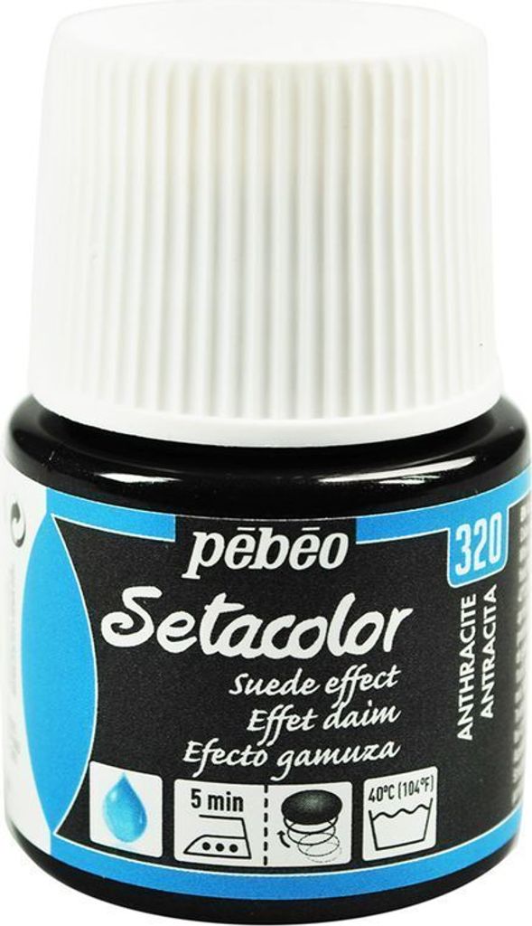 Setacolor opak Textilfarbe mit Wildledereffekt - Anthrazit Produktbild 