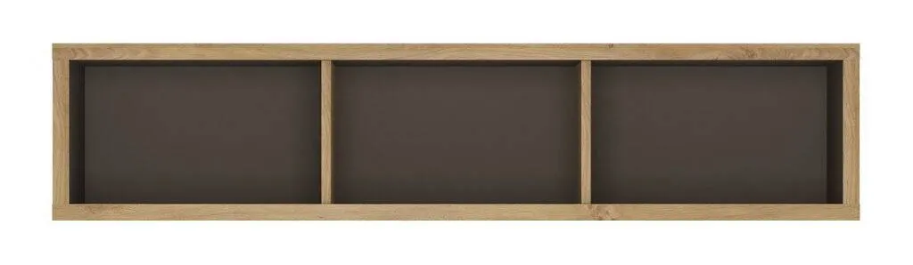 Étagère Shetland en bois massif chêne clair pour salon moderne 180cm