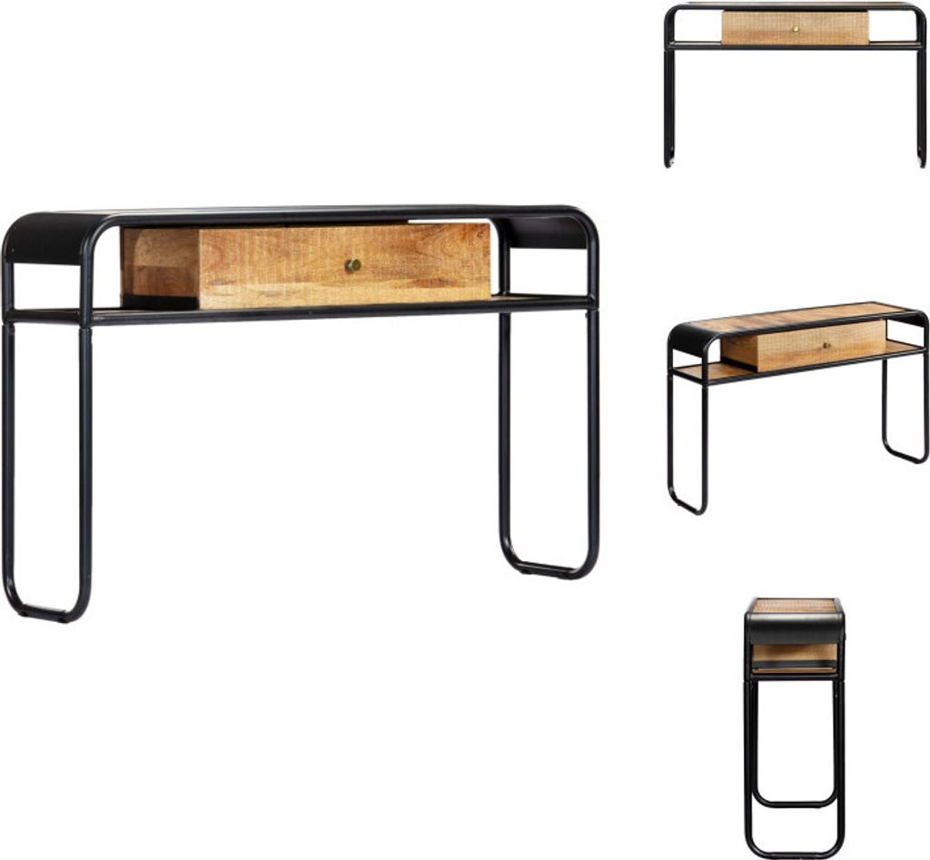 vidaXL Konsolentisch 118 x 30 x 75 cm Massivholz Mango - Beistelltische