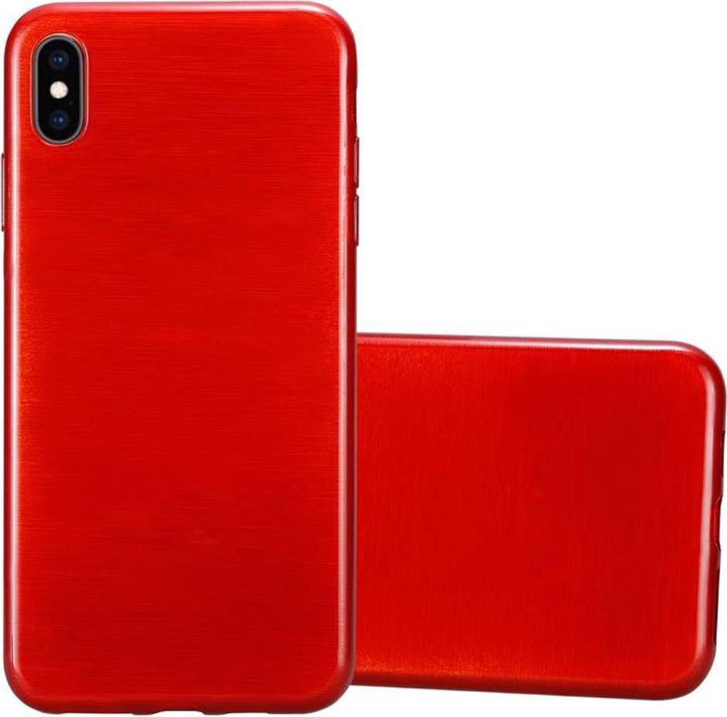 Cadorabo Hülle für Apple iPhone XS MAX Schutz Hülle in Rot Schutzhülle TPU Silikon Etui Case Cover