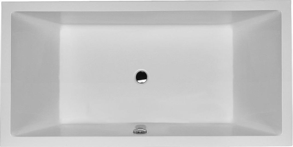 Duravit Rechteck-Badewanne STARCK X 1800 x 900 mm, 2 Rückenschrägen weiß
